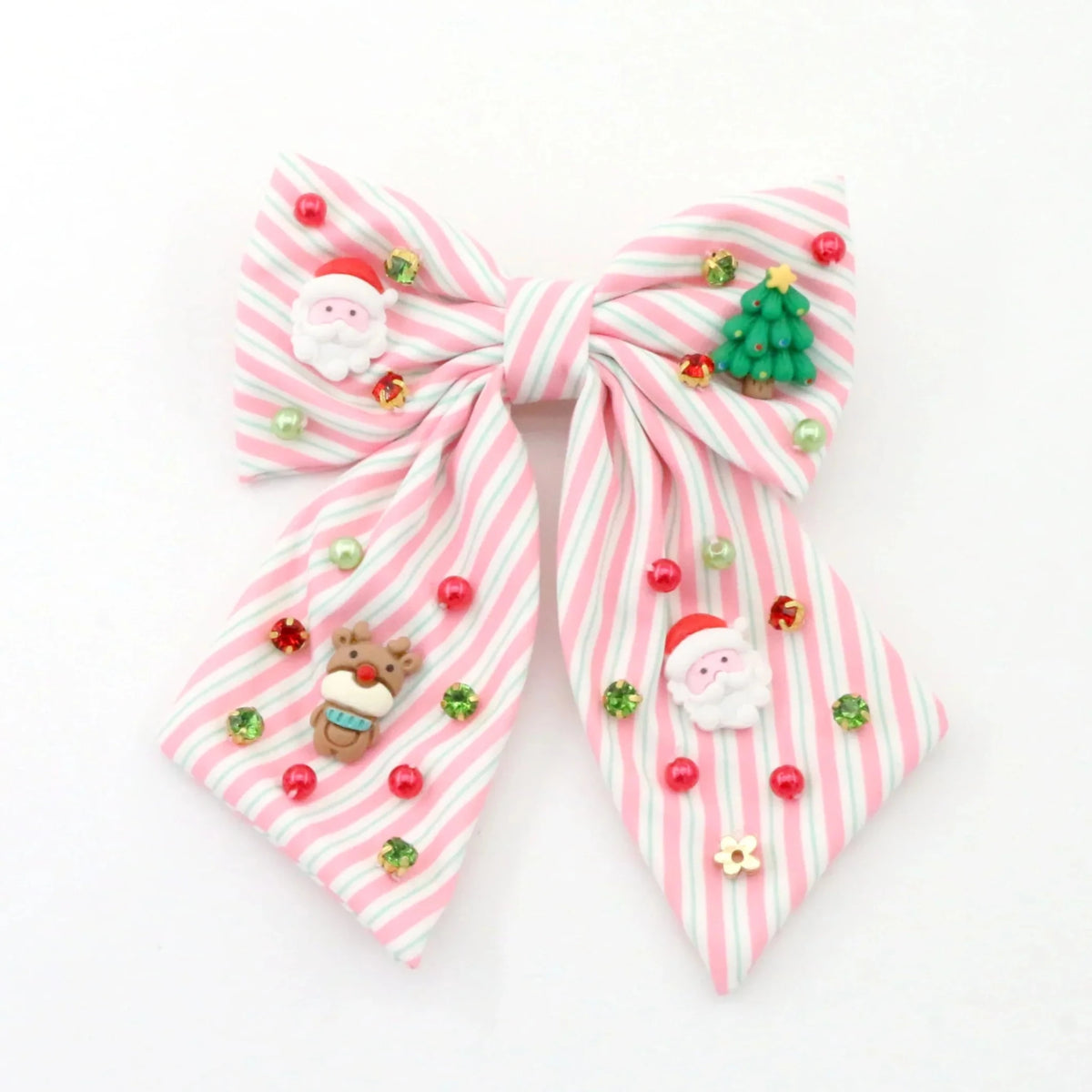 Magnolia Baby_Girl Christmas Pajamas + Poppyland Hair Bow - Holiday Toile_4