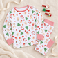Magnolia Baby_Girl Christmas Pajamas + Poppyland Hair Pins Gift Set - Christmas Magic_2