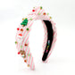 Magnolia Baby_Girl Christmas Pajamas + Poppyland Santa's Stripes Headband - Sweet St. Nick_4