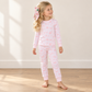Girl Christmas Pajamas + Poppyland Hair Bow - Holiday Toile