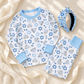 Magnolia Baby_Girl Hanukkah Pajamas + Poppyland Headband Gift Set - Dreidel Dreams_2