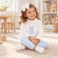 Magnolia Baby_Girl Playwear Set - Blue Darling Cowboy Boots + Gingham Check Leggings_2