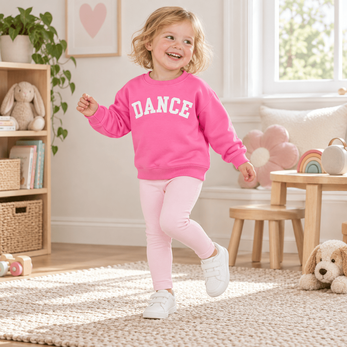 Magnolia Baby_Girl Playwear Set - Dance Sweatshirt & Leggings_2