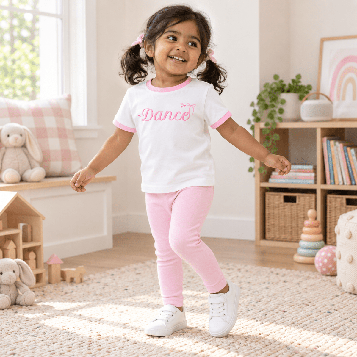 Magnolia Baby_Girl Playwear Set - Dance Tee & Leggings_1