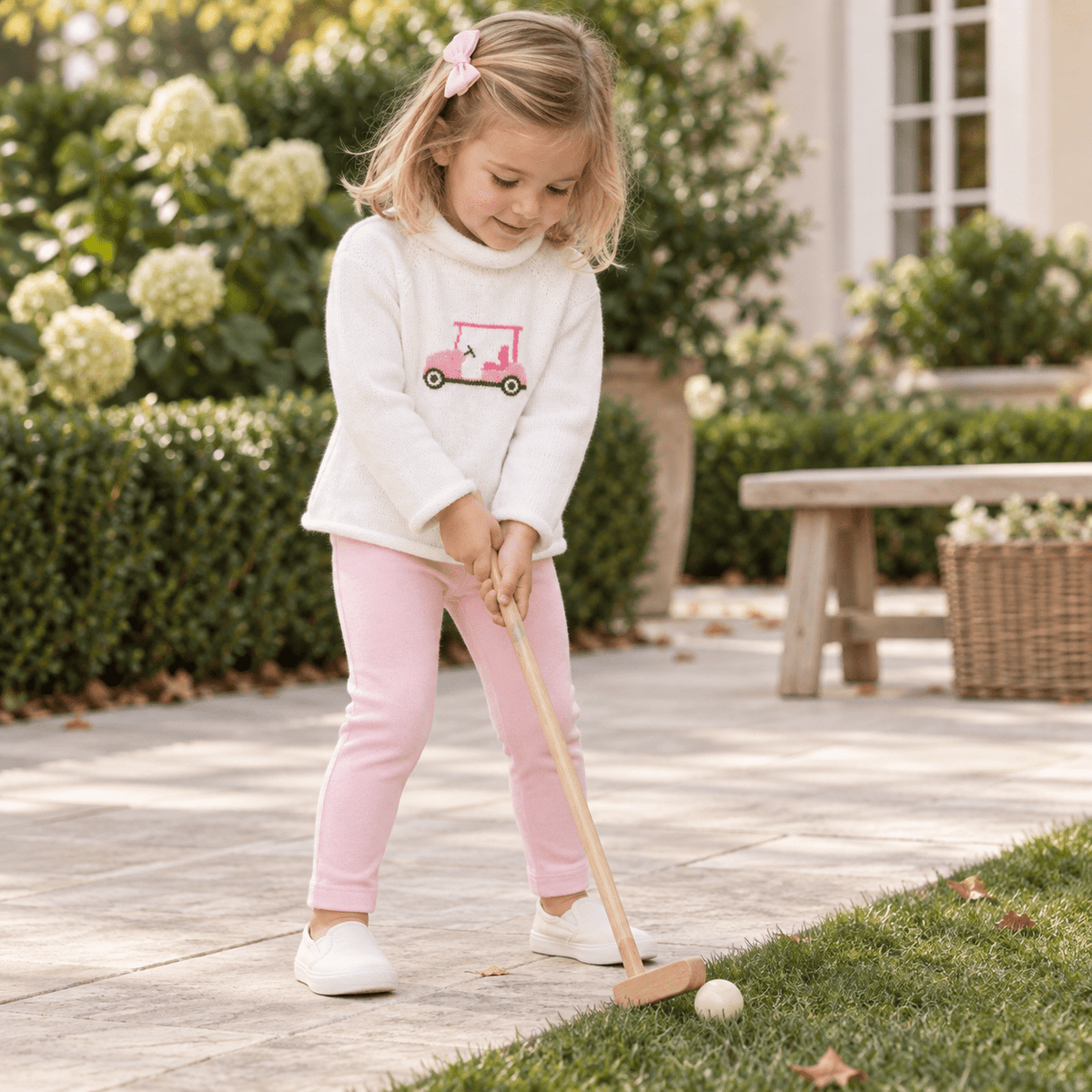 Magnolia Baby_Girl Playwear Set - Little Golfer Sweater & Leggings Set_2