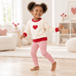 Luna and Arlo_Girl Playwear Set - My Heart Sweatshirt + Red Stripe Leggings_2