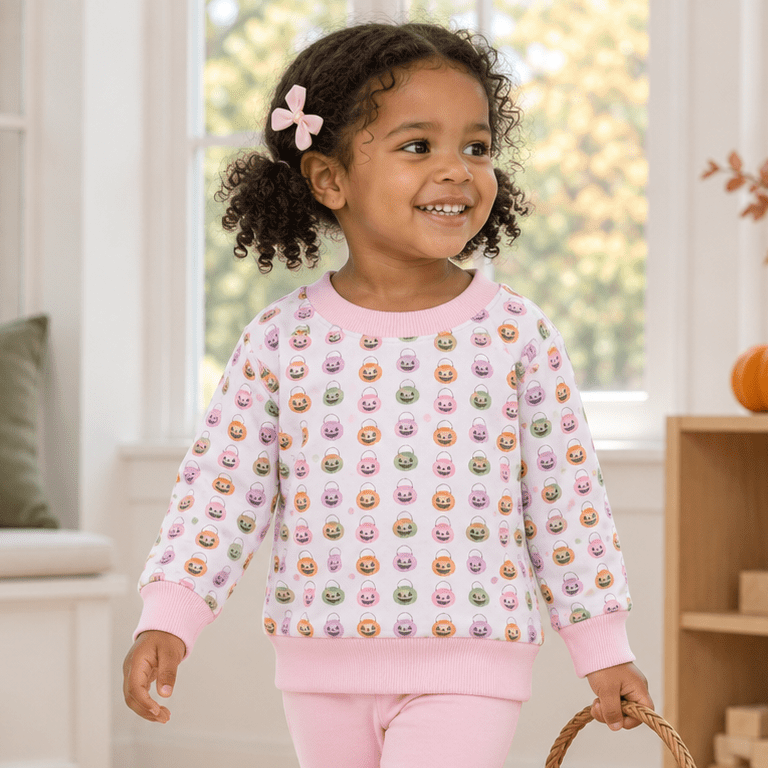 Pumpkin Party Sweatshirt - Pink