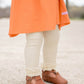 Girls Oatmeal Rib Knit Footless Ruffled Tights - Magnolia Baby