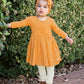 Girls Oatmeal Rib Knit Footless Ruffled Tights - Magnolia Baby