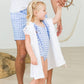 Girls White Terry Full - Zip Cover Up - Magnolia BabySwim Coverup