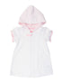 Girls White Terry Full - Zip Cover Up - Magnolia BabySwim Coverup