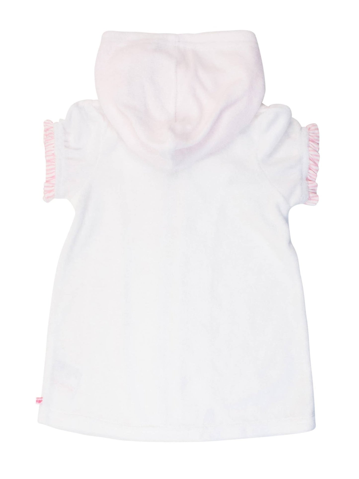 Girls White Terry Full - Zip Cover Up - Magnolia BabySwim Coverup