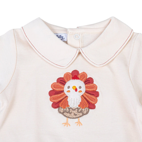 Giving Thanks Combo Collared Long Sleeve Boy Bubble - Magnolia BabyBubble