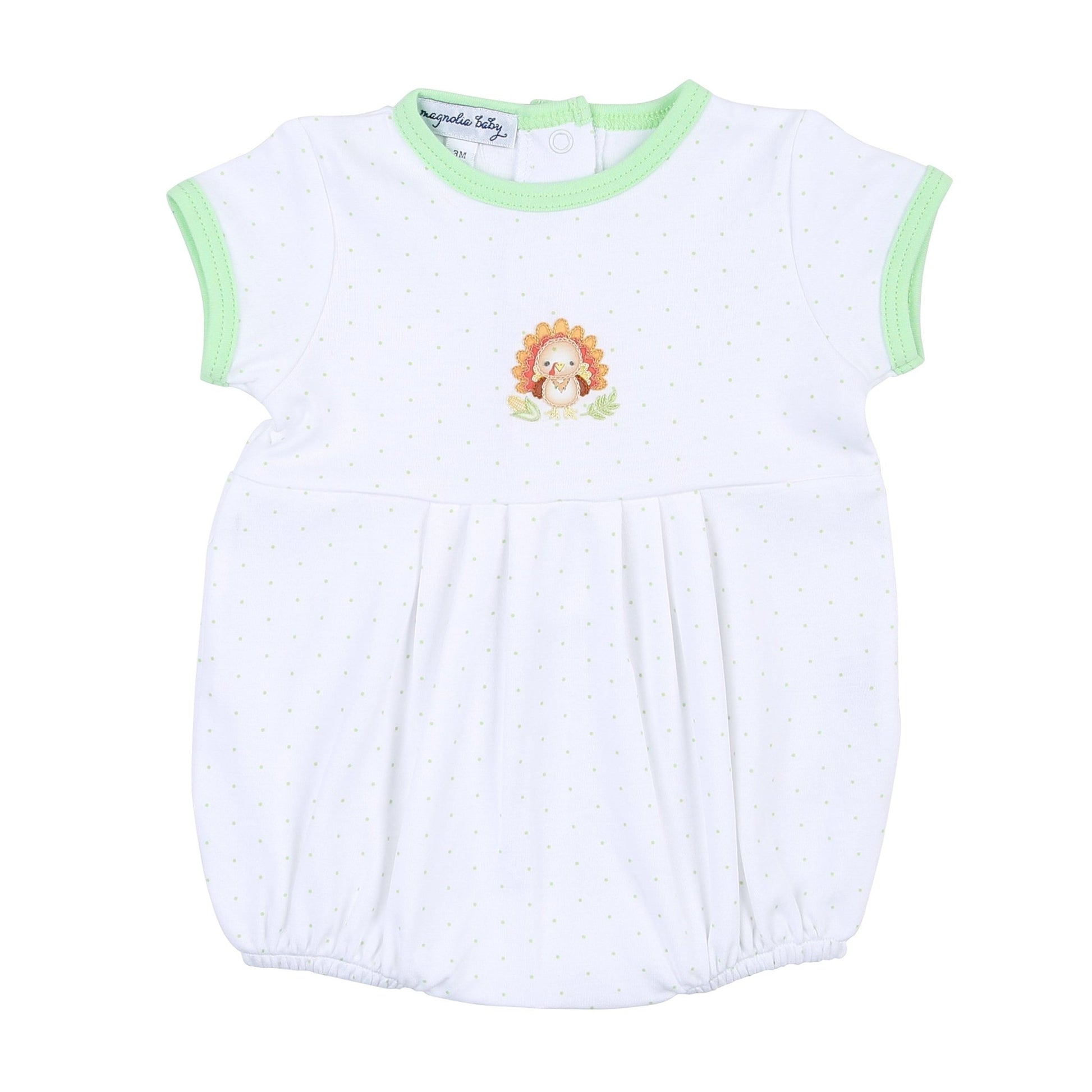Giving Thanks Embroidered Boy Bubble - Magnolia BabyBubble