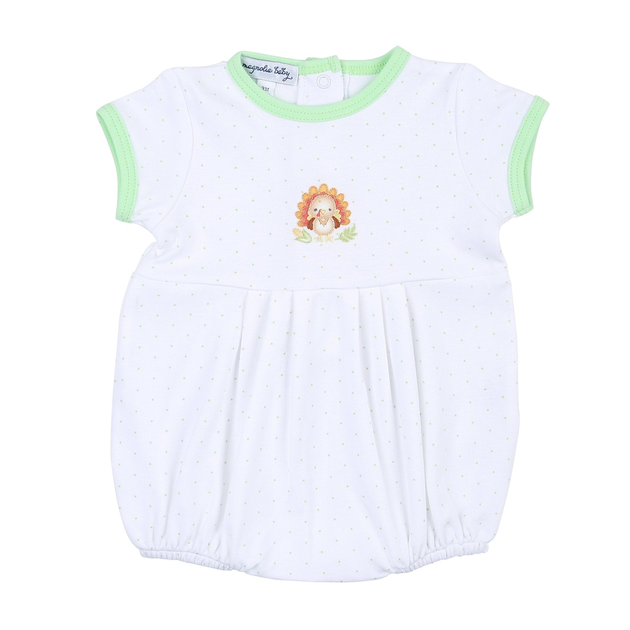 Giving Thanks Embroidered Boy Bubble - Magnolia BabyBubble