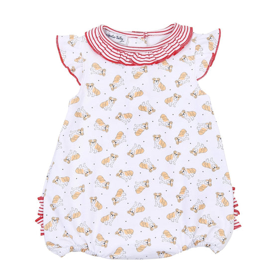 Go Bulldogs! Printed Ruffle Flutters Bubble - Magnolia BabyBubble