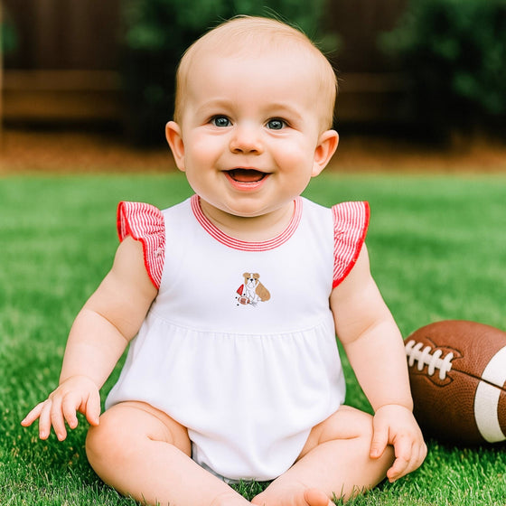 Go Dawgs! Embroidered Flutter Bubble - Magnolia BabyBubble