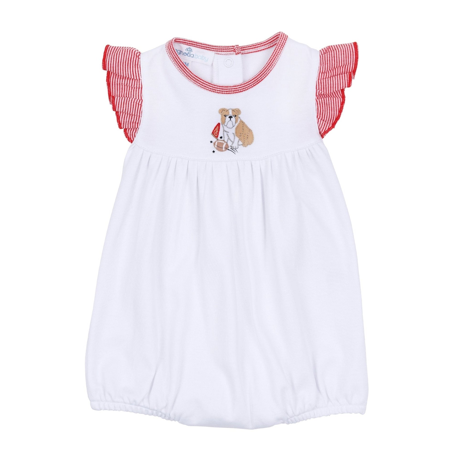 Go Dawgs! Embroidered Girl Bubble - Magnolia BabyBubble