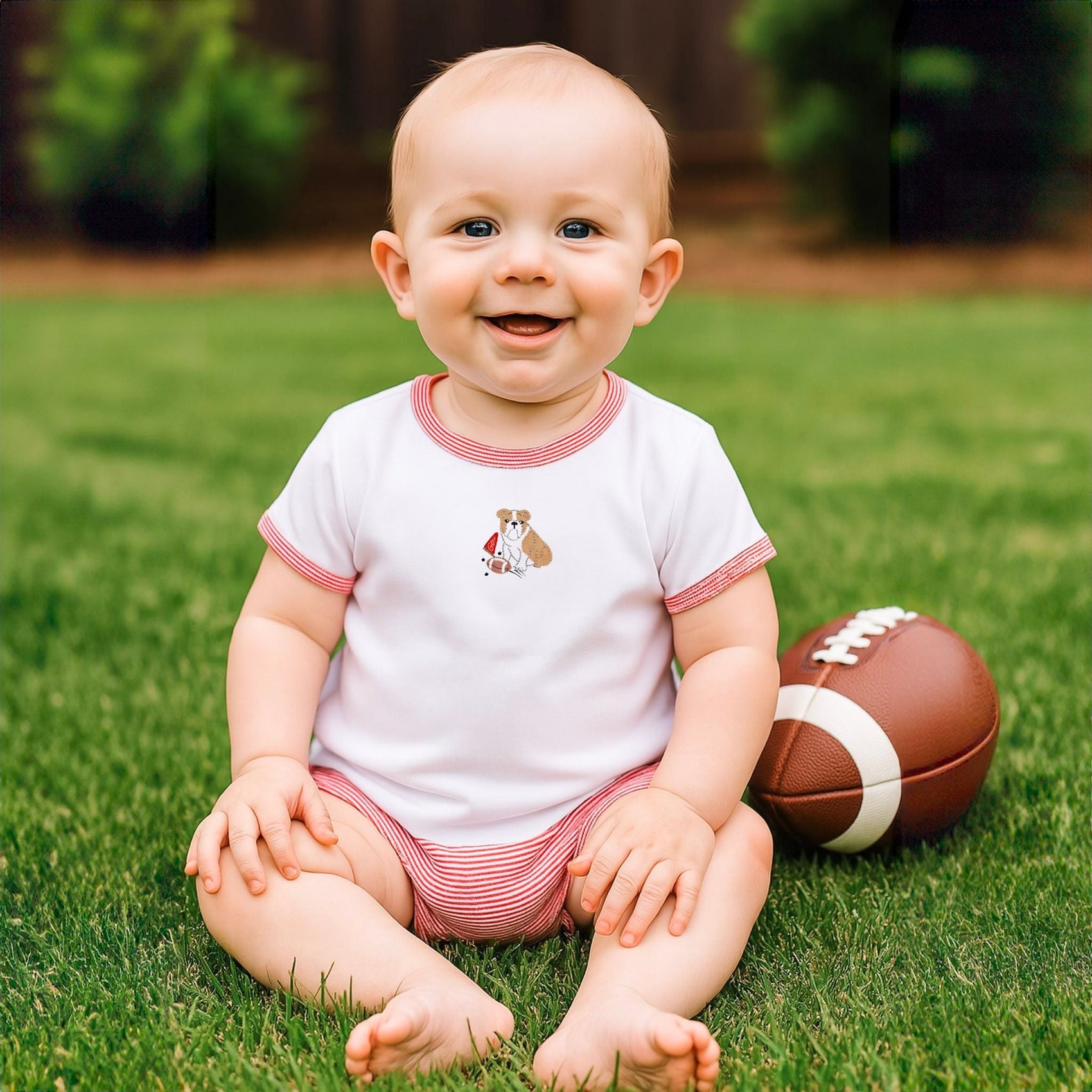 Go Dawgs! Embroidered Short Sleeve Diaper Cover Set - Magnolia BabyDiaper Cover
