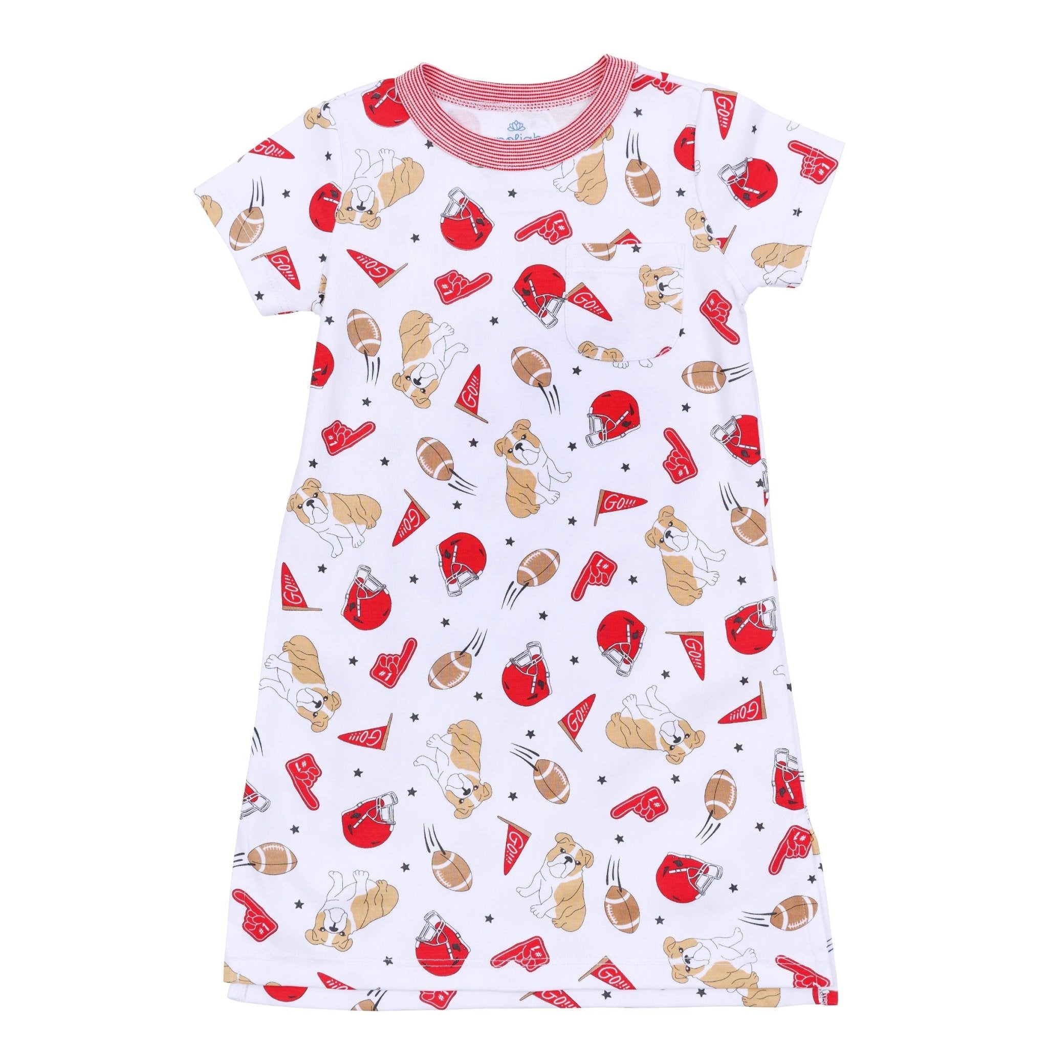Go Dawgs! Short Sleeve Nightdress - Magnolia BabyNightdress
