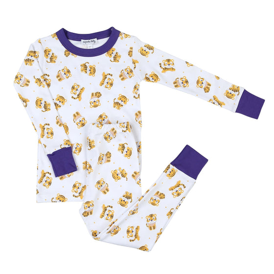 Go Tigers! Purple and Gold Long Pajamas - Magnolia BabyLong Pajamas