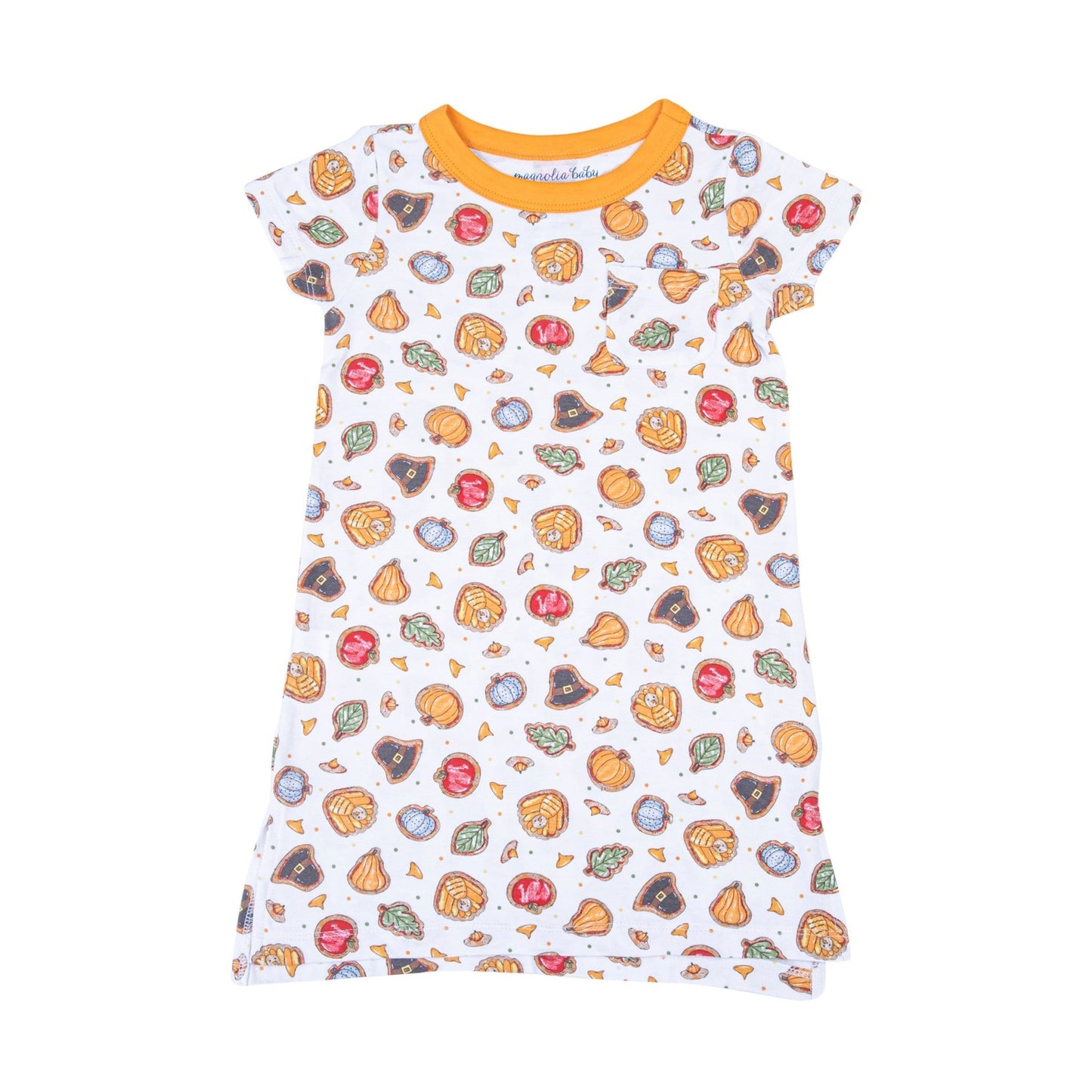 Gobble, Gobble Cookies Girl's Short Sleeve Nightdress - Magnolia BabyNightdress
