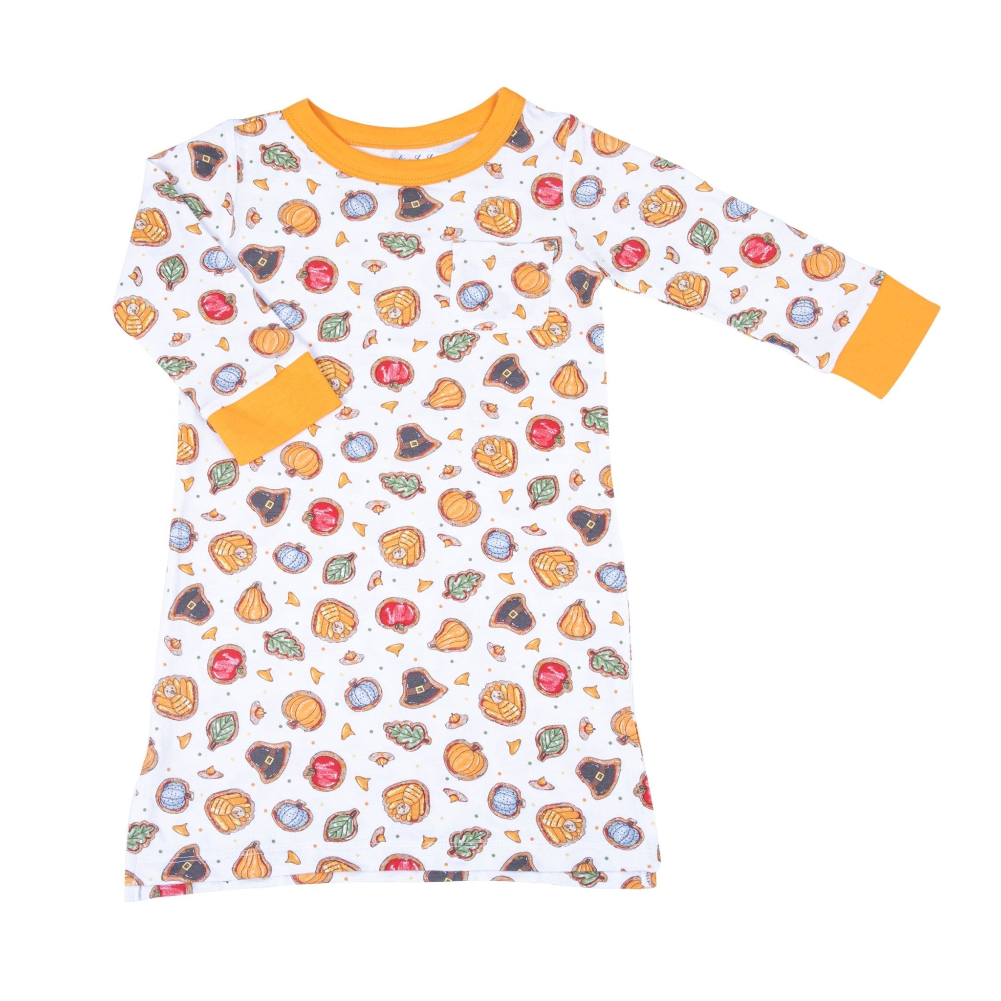 Gobble, Gobble Cookies Long Sleeve Nightdress - Magnolia BabyNightdress