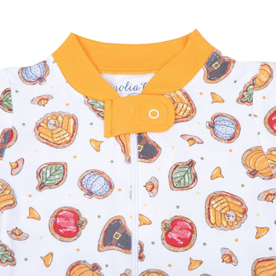Gobble, Gobble Cookies Zip Pajamas - Magnolia BabyZipper Pajamas
