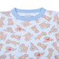 Golden Pup Long Pajamas - Light Blue - Magnolia BabyLong Pajamas