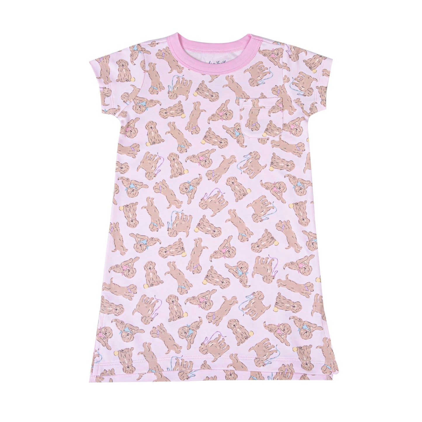 Golden Pup Nightdress - Pink - Magnolia BabyNightdress