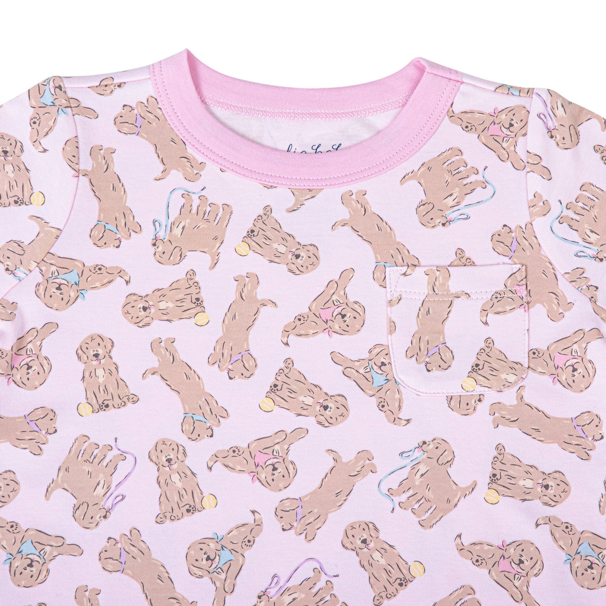 Golden Pup Nightdress - Pink - Magnolia BabyNightdress