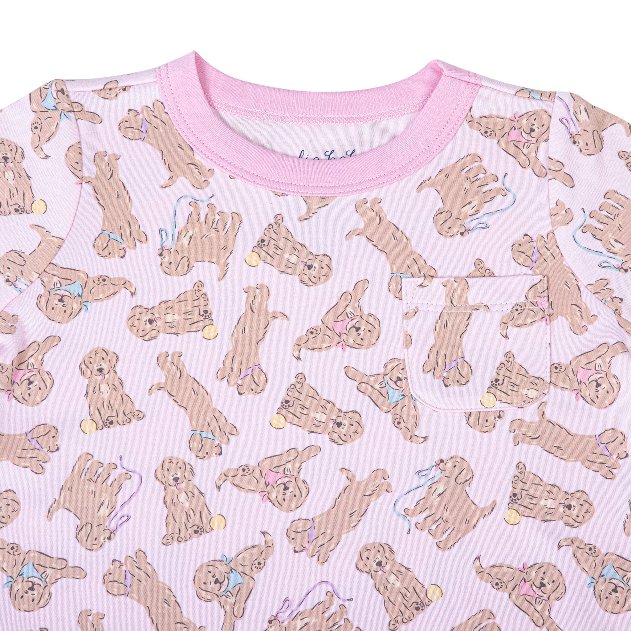 Golden Pup Nightdress - Pink - Magnolia BabyNightdress