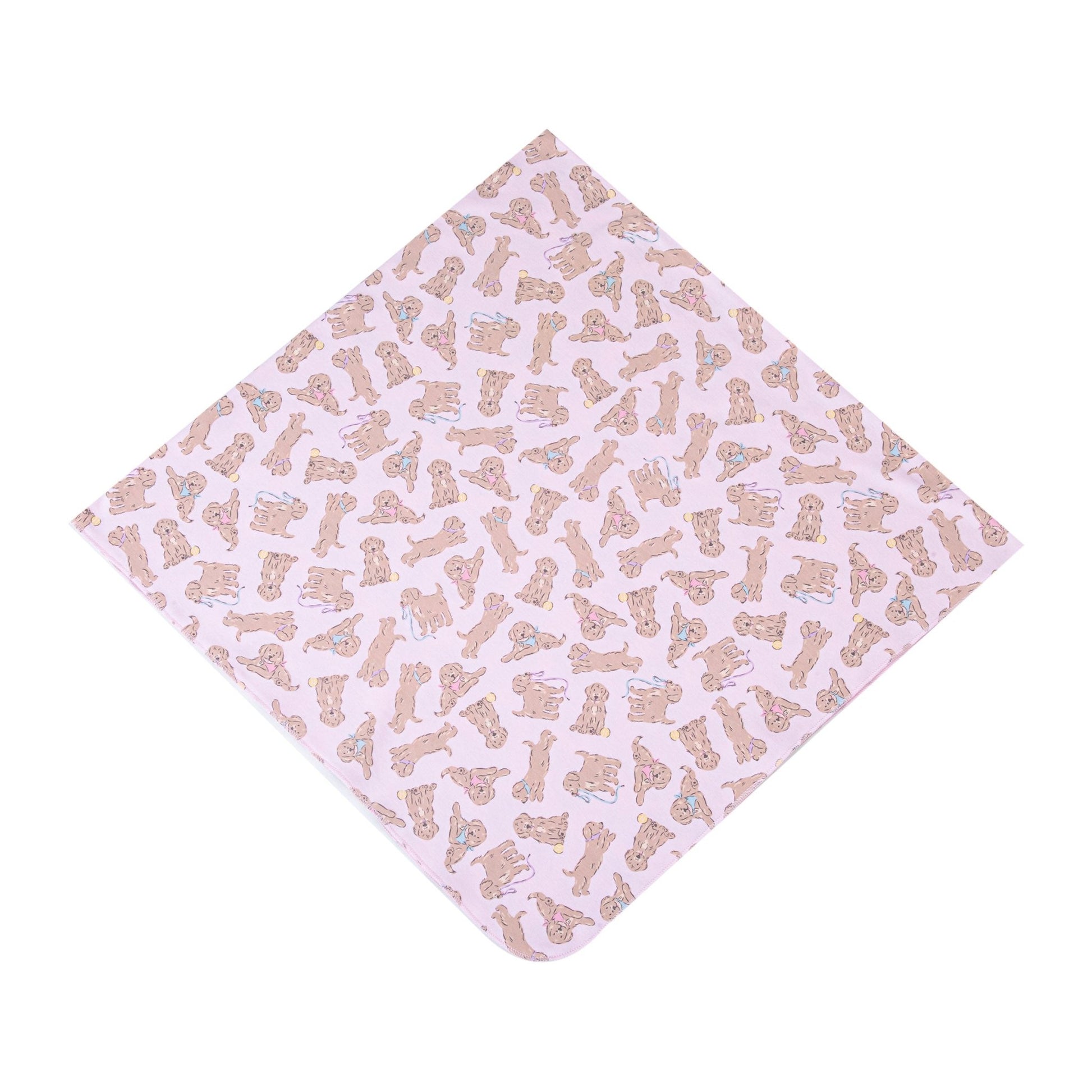 Golden Pup Swaddle Blanket - Pink - Magnolia BabySwaddle Blanket