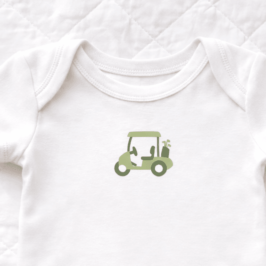 Golf Cart Bodysuit + Swaddle Blanket - Pink - Magnolia BabyBaby Gift Set