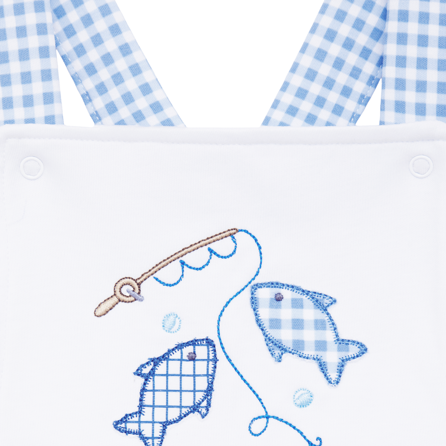 Gone Fishing Applique Criss - Cross Bubble - Magnolia BabyBubble