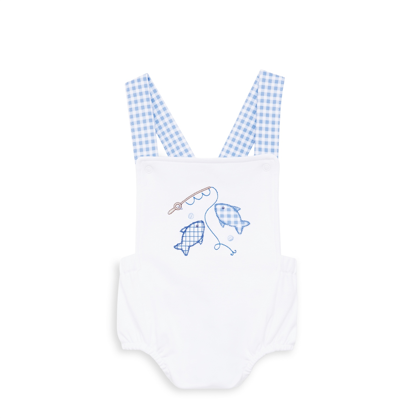 Gone Fishing Applique Criss - Cross Bubble - Magnolia BabyBubble