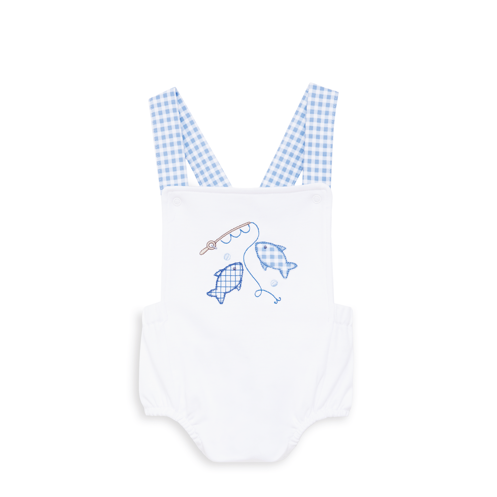 Gone Fishing Applique Criss - Cross Bubble - Magnolia BabyBubble