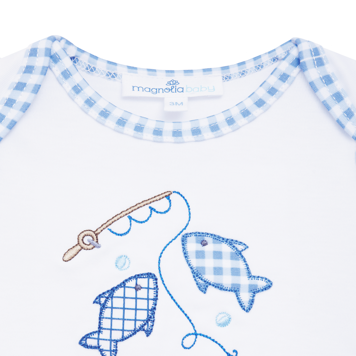 Gone Fishing Applique Lap Bodysuit - Magnolia BabyBodysuit