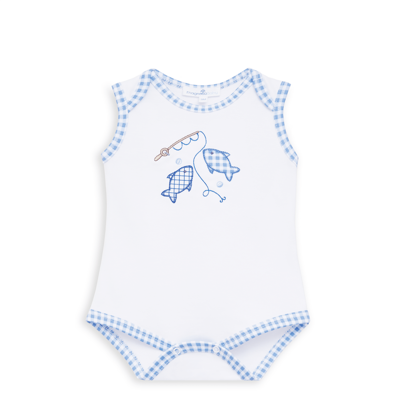 Gone Fishing Applique Lap Bodysuit - Magnolia BabyBodysuit