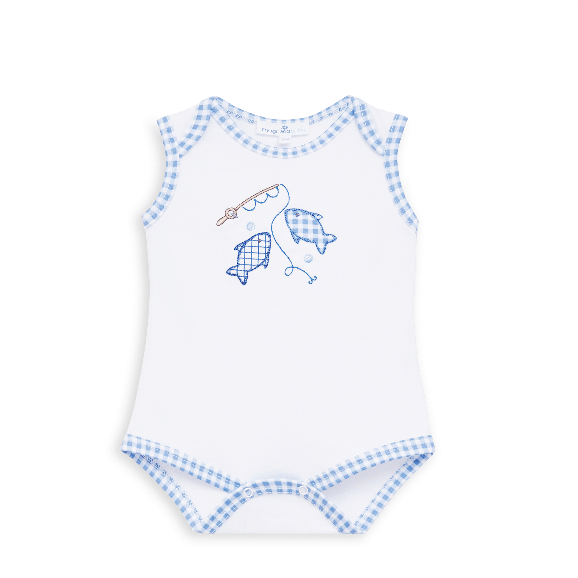 Gone Fishing Applique Lap Bodysuit - Magnolia BabyBodysuit