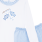 Gone Fishing Applique Long Pajamas - Magnolia BabyLong Pajamas