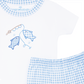 Gone Fishing Applique Short Pajamas - Magnolia BabyShort Pajamas