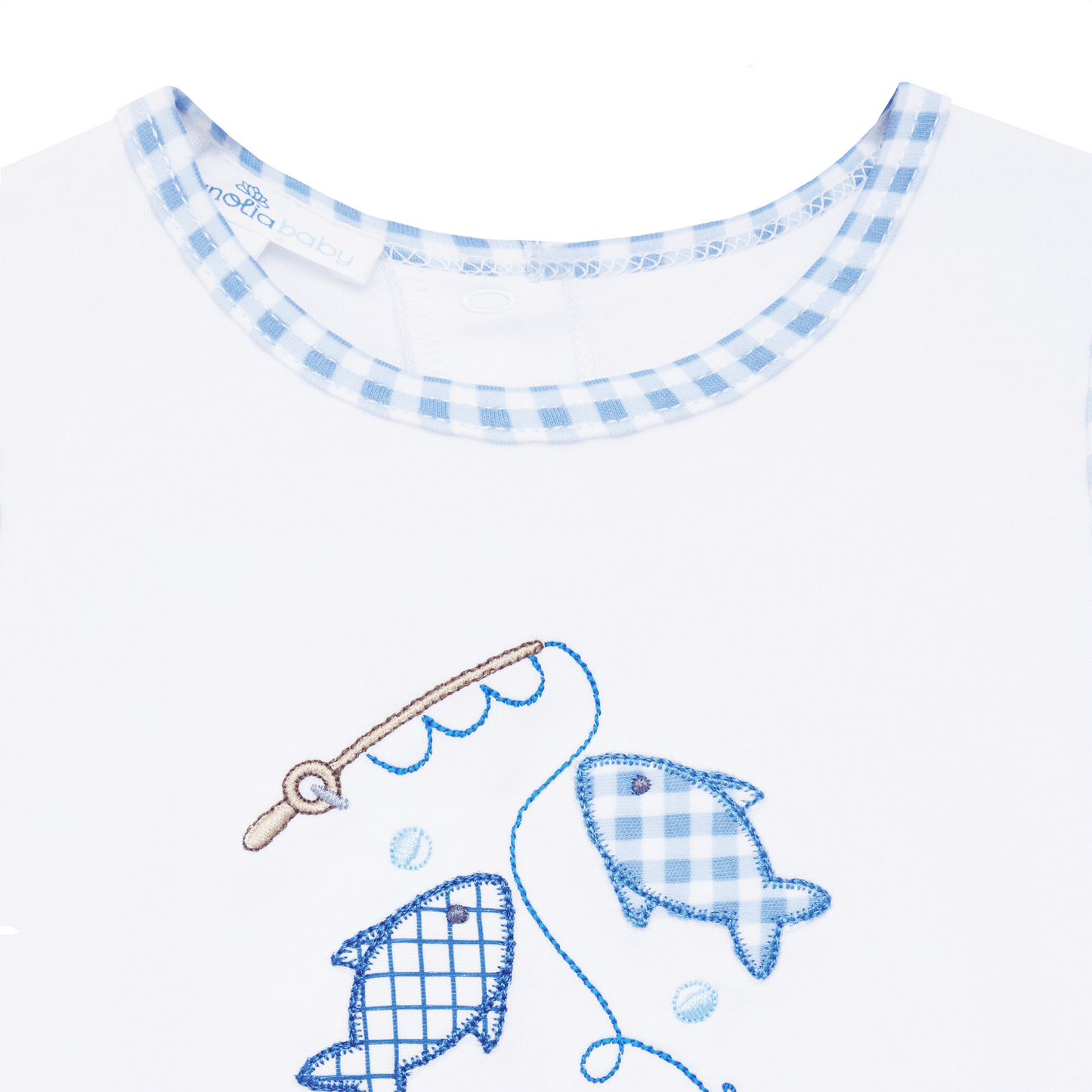 Gone Fishing Applique Short Playsuit - Magnolia BabyShort Playsuit