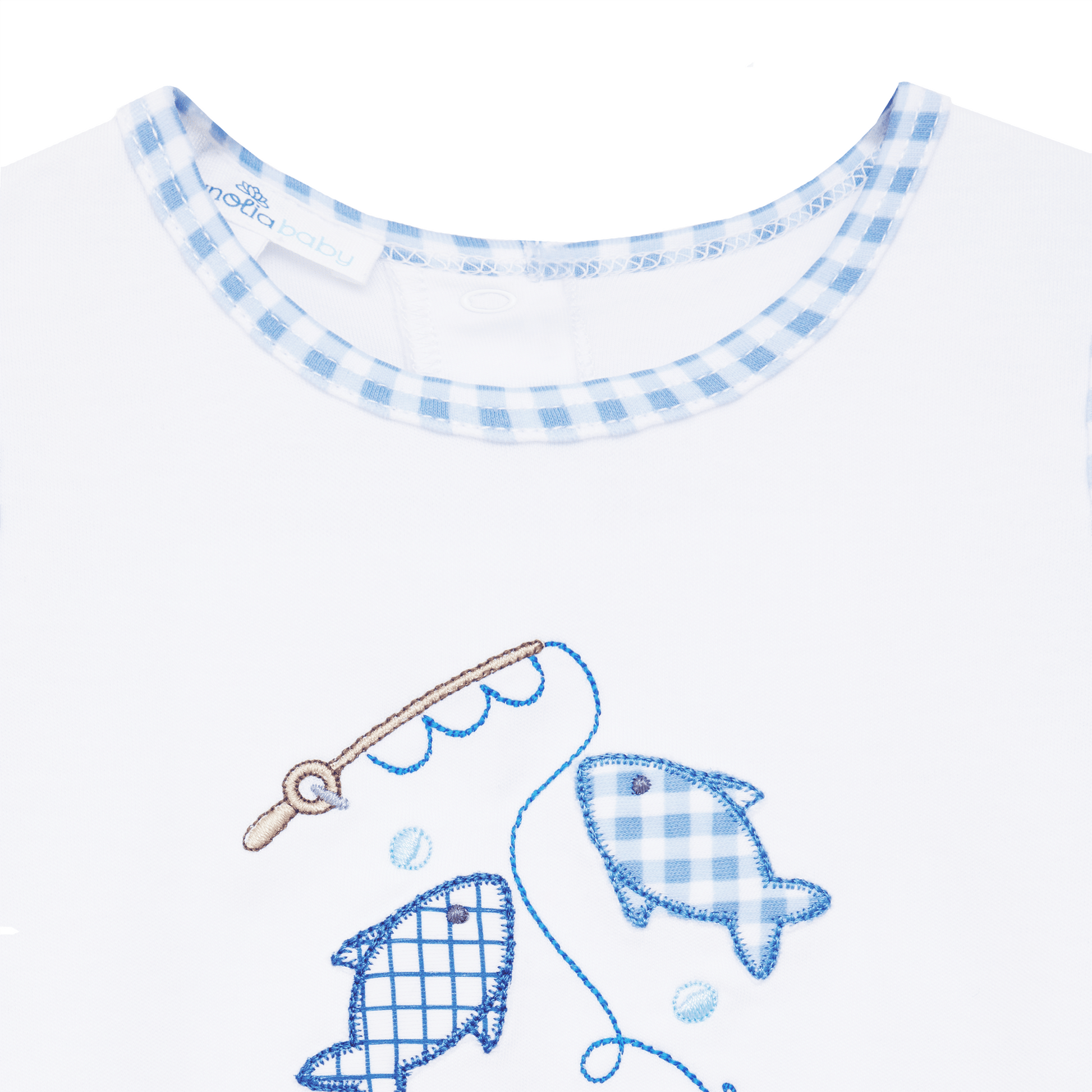 Gone Fishing Applique Short Playsuit - Magnolia BabyShort Playsuit