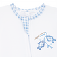 Gone Fishing Applique Zip Footie - Magnolia BabyFootie