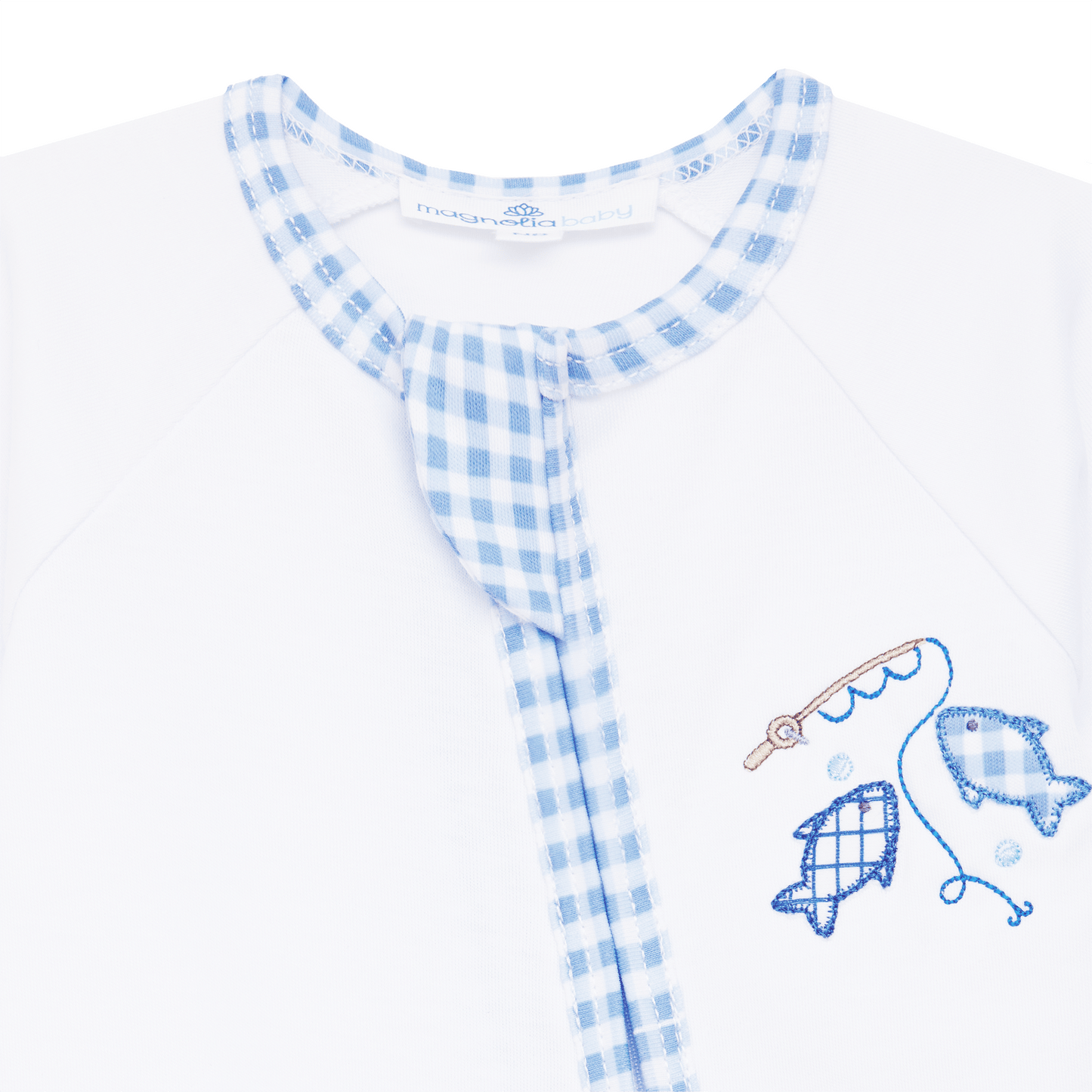 Gone Fishing Applique Zip Playsuit - Magnolia BabyPlaysuit