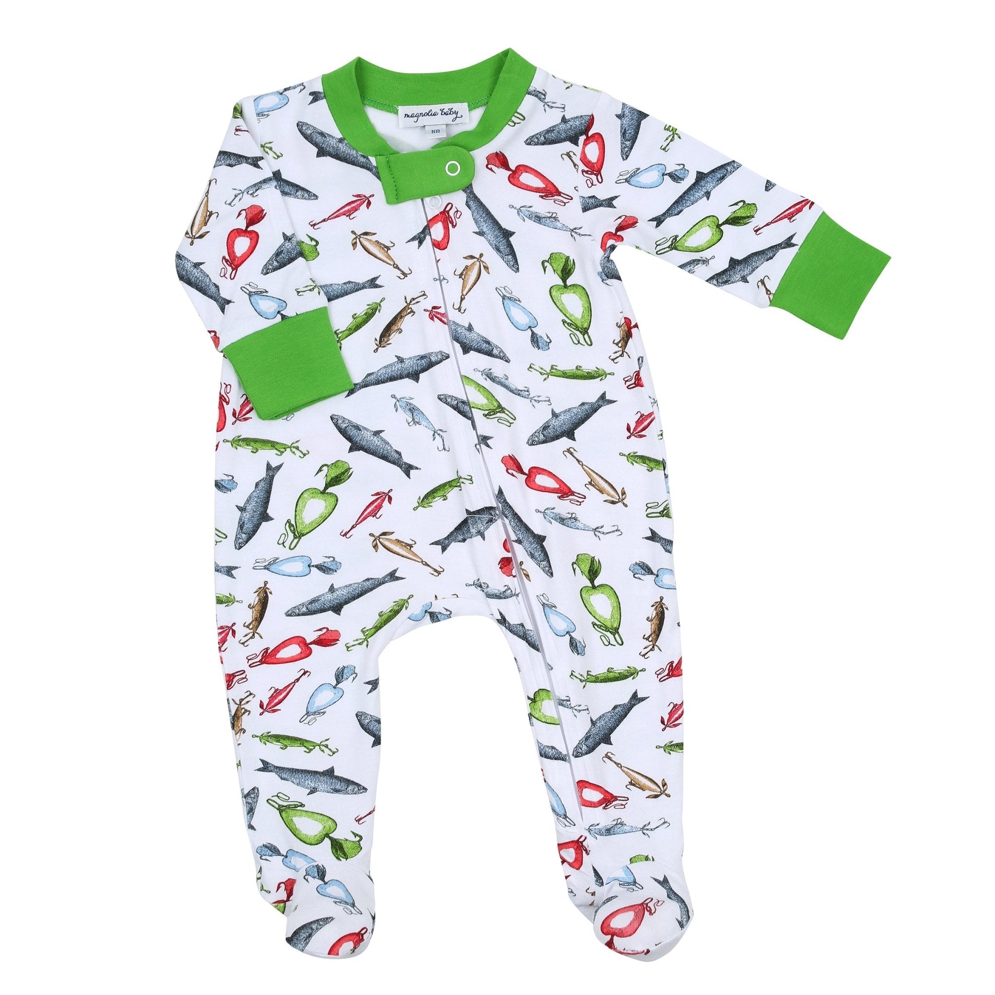 Good Catch! Zip Footie - Magnolia BabyFootie