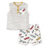 Good Vibes Skateboard Bamboo Shorts Set - Magnolia BabyShort Set
