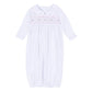 Magnolia Baby_Grace Smocked Gown - White Pink_2
