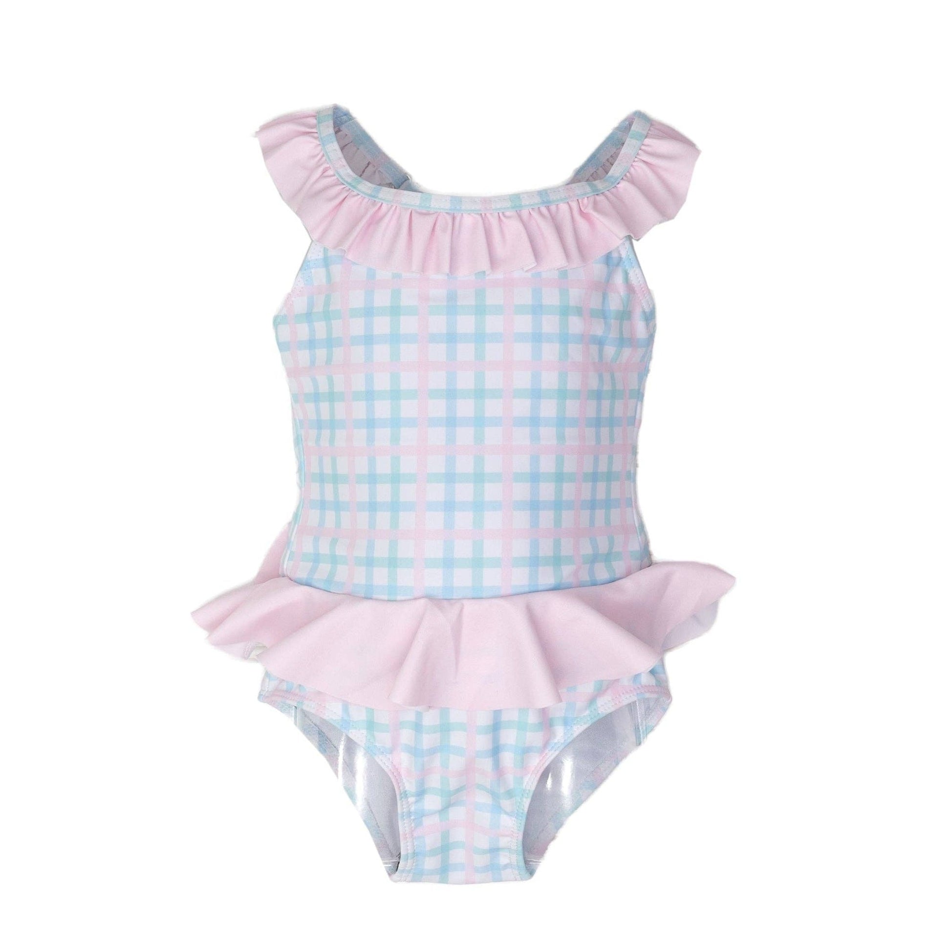 Grand Lagoon Pastel Plaid One Piece Swimsuit UPF50 - Magnolia BabySwimsuit